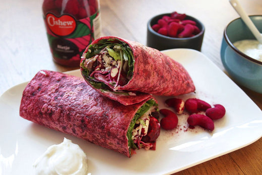 Lunch wrap met verse knoflooksaus en Cishew Bietje